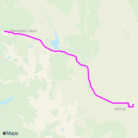 Eastern Sierra Transit Airport Flyer map