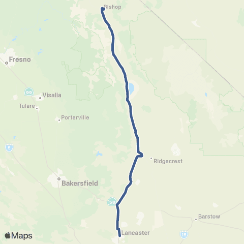 Eastern Sierra Transit Lancaster map