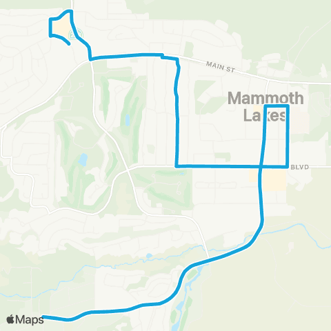 Eastern Sierra Transit Teal Line map