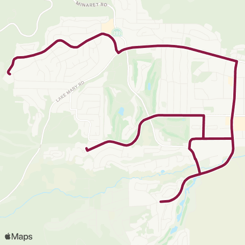 Eastern Sierra Transit Evening Trolley map