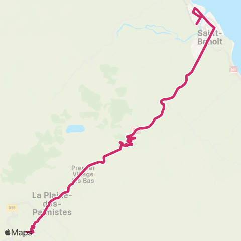 Estival Piton des Songes-Gare de Saint Benoît map