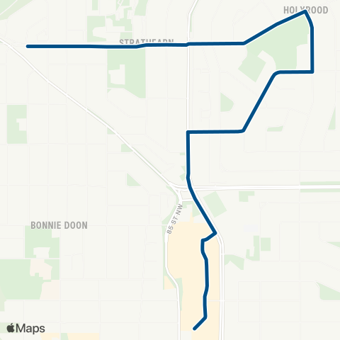 ETS Bonnie Doon - Holyrood map