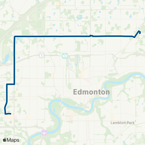 ETS West Edmonton Mall - West Clareview map