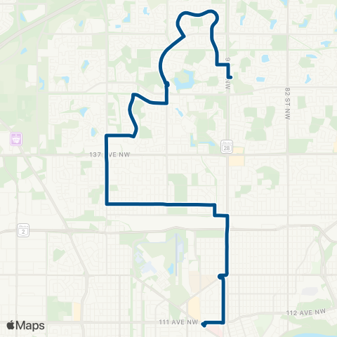 ETS Eaux Claires - Castle Downs - Kingsway map