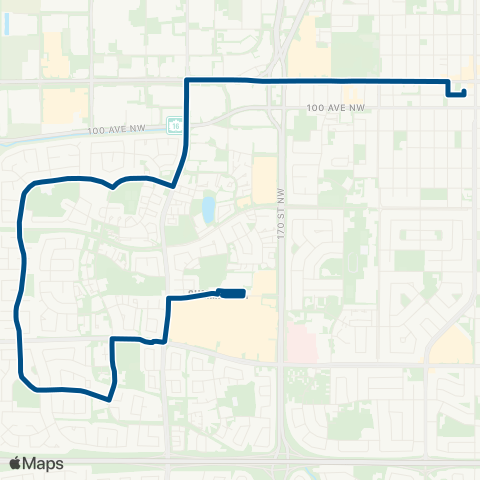 ETS West Edmonton Mall - Jasper Place map