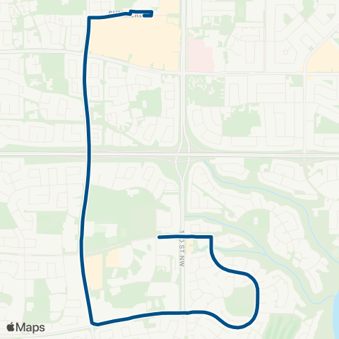ETS West Edmonton Mall - Oleskiw map