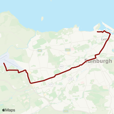 Edinburgh Trams Edinburgh Airport - Newhaven map