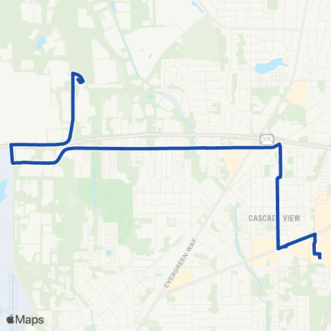 Everett Transit W to Seaway TC - E to Mall Station map