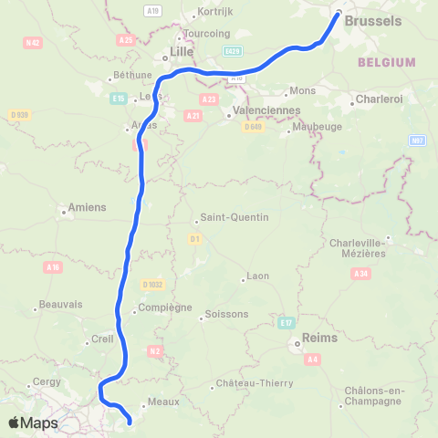 Eurostar Eurostar map