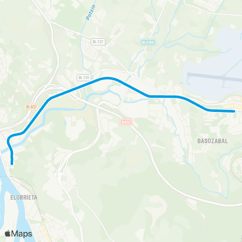 Euskotren Trena Lutxana-Sondika map