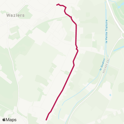 Évéole - Transport à la demande Sin le Noble Lamendin - Waziers Église map