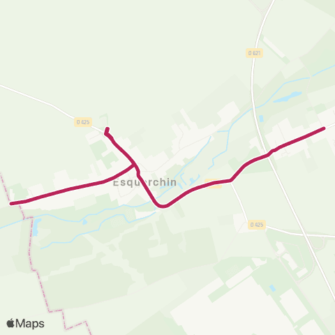 Évéole - Transport à la demande Esquerchin Clinique - Cuincy Closerie map