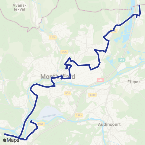 évolitY Voujeaucourt Coteau de l'Ane - Nommay / Dambenois map