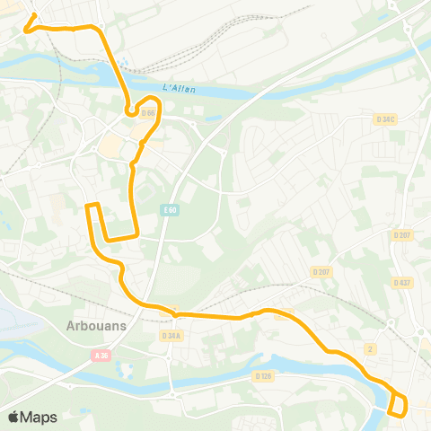 évolitY Montbéliard Acropole - Audincourt Bazaine map