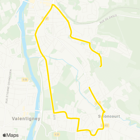 évolitY - Scolaire Collège des Hautes-Vignes / Seloncourt map
