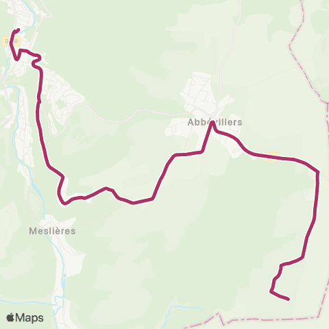 évolitY - Scolaire Collège des 4 Terres - Meslières / Abbévillers map