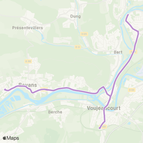 évolitY - Scolaire Collège J.J. Rousseau - Bavans / Courcelles-les-Montbéliard map