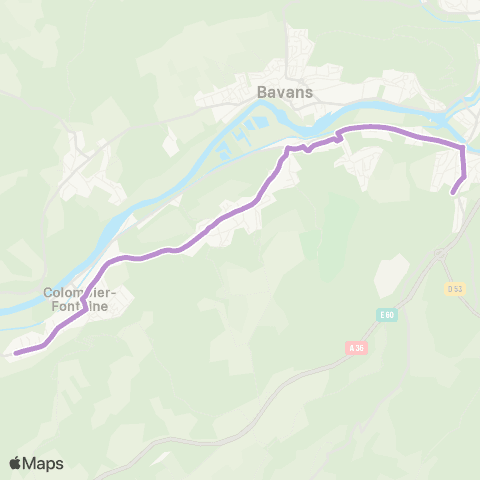 évolitY - Scolaire Collège JJ. Rousseau - Berche / Dampierre s/ le Doubs / Étouvans / Colombier Fontaine map