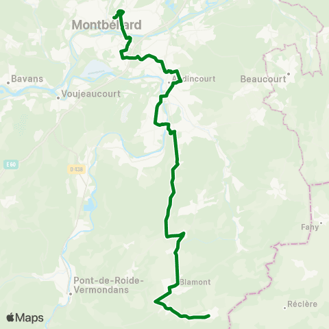 évolitY - Scolaire Lycées - Roches-les-Blamont / Pierrefontaine-les-Blamont map