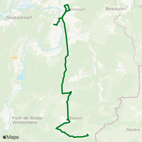 évolitY - Scolaire Lycées - Roches-les-Blamont / Villars-les-Blamont map