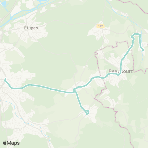 évolitY - Scolaire Lycées Audincourt Pl. du Marché - Badevel map