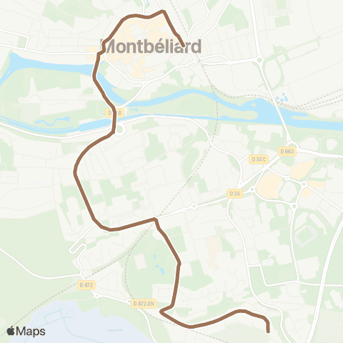 évolitY - Scolaire Collège l.Blazer / Lycées Montbéliard Acropole - Arbouans map