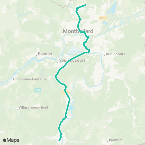 évolitY - Scolaire Lycées Champvallon-CFA / Huisselets / G.Tillion - Pont-de-Roide map