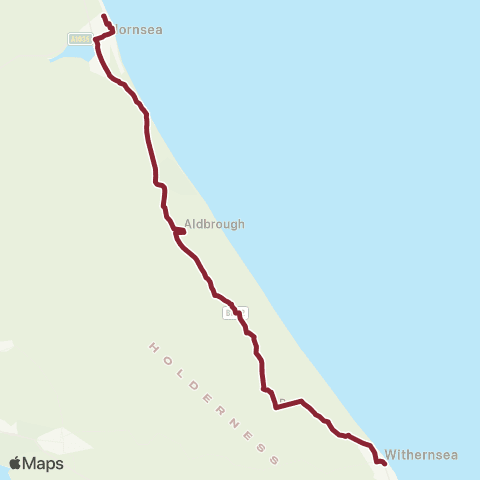 East Yorkshire Hornsea Cliff Rd - Withernsea Mem Ave map