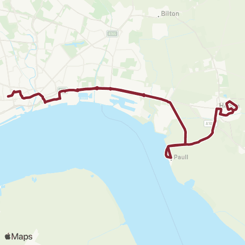 East Yorkshire Hull Interchange - Hedon Inmans Road map