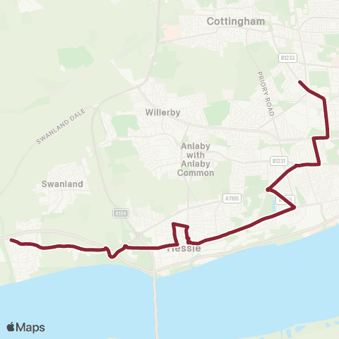East Yorkshire N Ferriby Melton Rd - Kelvin Hall School map