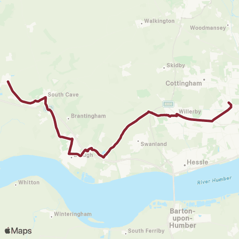 East Yorkshire N Cave Station Road - Kelvin Hall School map