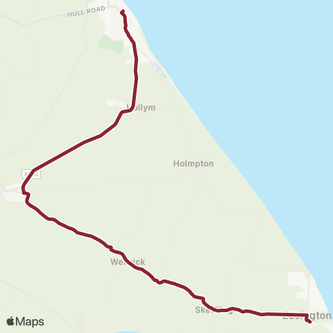 East Yorkshire Easington Seaside Rd - Withernsea Mem Ave map