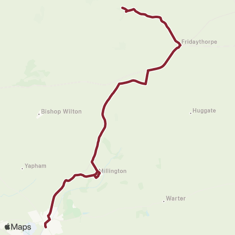 East Yorkshire Pocklington Opp EYMS - Vicarage map
