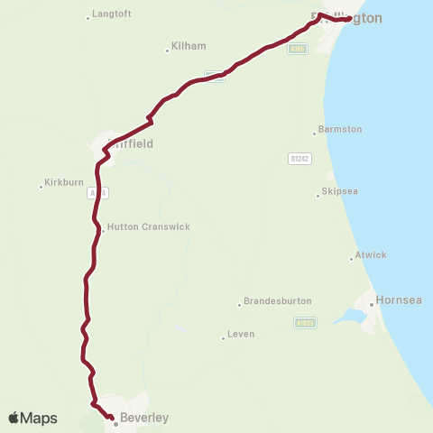 East Yorkshire Bridlington BS - Cottingham Castle Road map