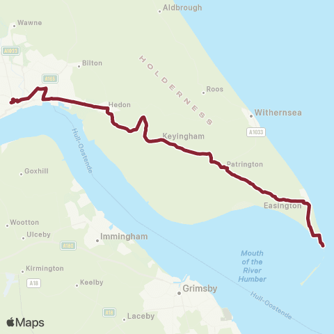 East Yorkshire Spurn Discovery Ctr - Patrington Northside map