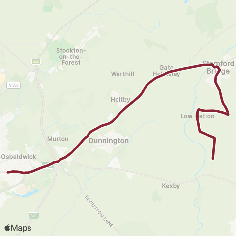 East Yorkshire Low Catton, White Thorn Farm - Archbishop Holgate's Sch map