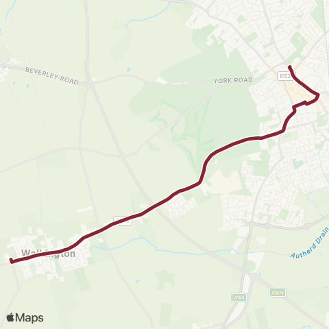 East Yorkshire Walkington Townend Rd - Beverley Manor Rd map