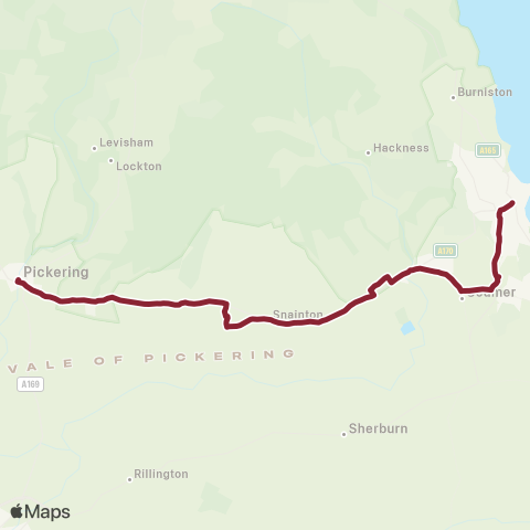 East Yorkshire Railway Station Stop U - Market Place map