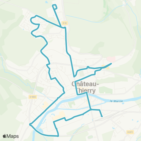 Fablio Château-Thierry Gare SNCF - Hôp. - Comtesses - Champunant - Gare SNCF map