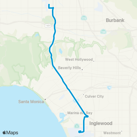 FlyAway FlyAway Van Nuys map