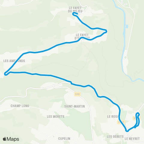 Facilibus Télécabines / le Châtelet - Fayet du Milieu map