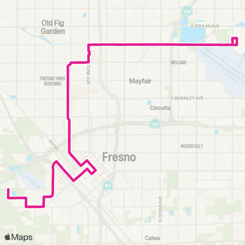 FAX Dss / Manchester / West Fresno map