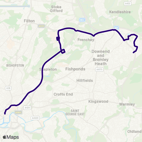 First Bristol Bath & the West Emersons Green - The Centre map