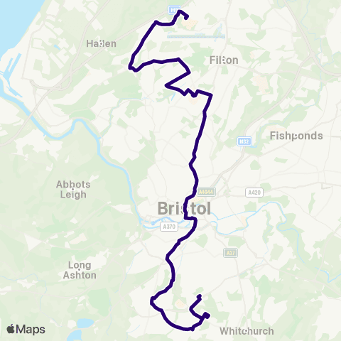 First Bristol Bath & the West Crow Lane Lay-by - Hengrove Depot map