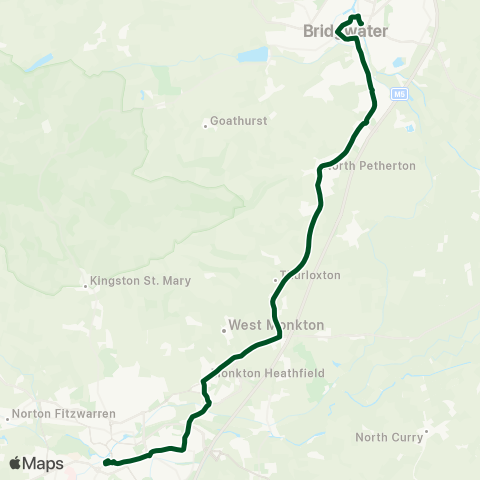 First Buses of Somerset Sea View Road - Castle Way map