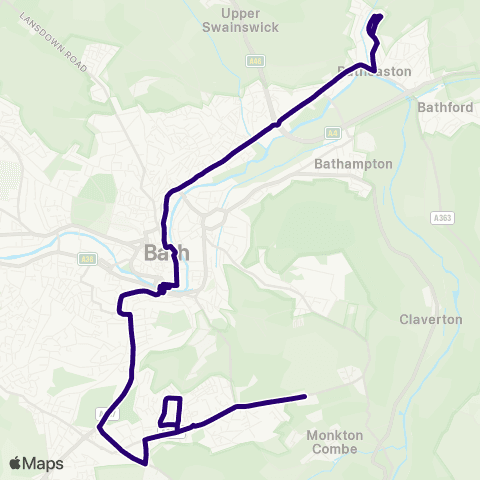 First Bristol Bath & the West Kewstoke Road - Stambridge map