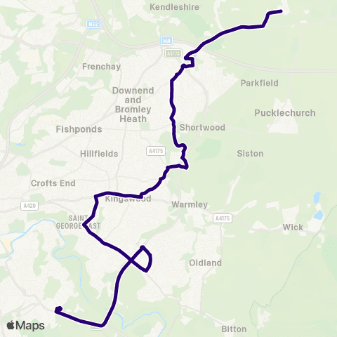 First Bristol Bath & the West Mill Crescent - St Brendans Grounds map