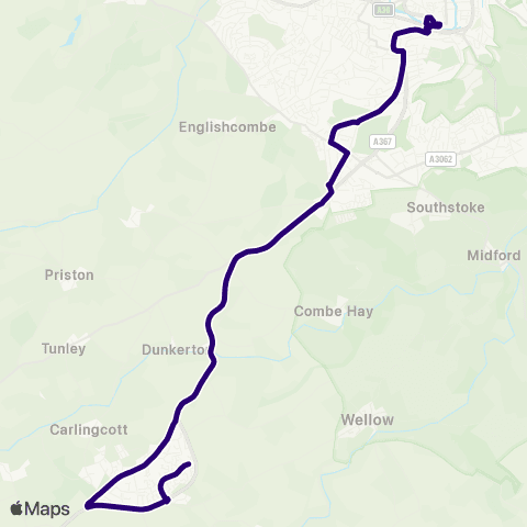 First Bristol Bath & the West Westbury View - Bus Station map