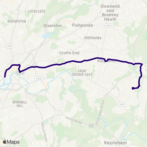 First Bristol Bath & the West The Centre - Newton Road Shops map