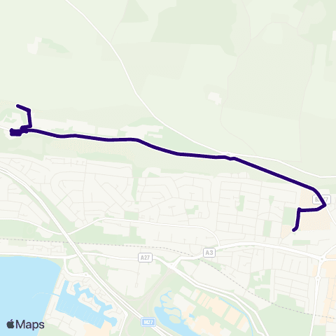 First Portsmouth Fareham & Gosport QA Hospital Main - NHS P&R2 map